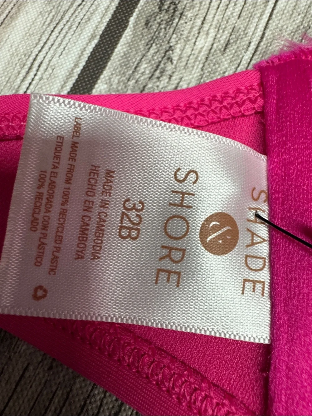 Shade & Shore Women's Hot Pink Swim Top with Ring-Strap Detail